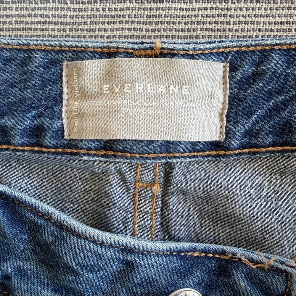 NWT Everlane The Curvy ‘90s Cheeky Straight Button Fly Jean Crop Rigid Denim - Picture 6 of 7
